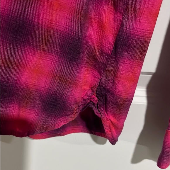 American Eagle Outfitters Pink Plaid Button Down Shirt - Picture 5 of 8